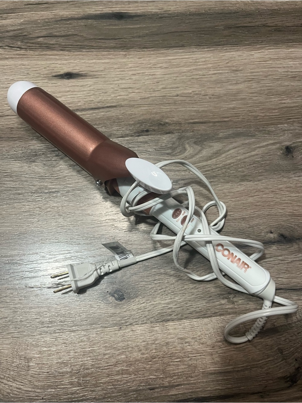 Conair Rose Gold Ceramic Curling Iron - White Handle